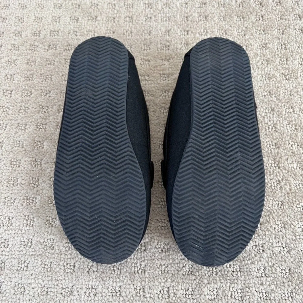 Polo Ralph Lauren Polo Bear Embroidered Moccasin Slippers Boys 13 Black Suede